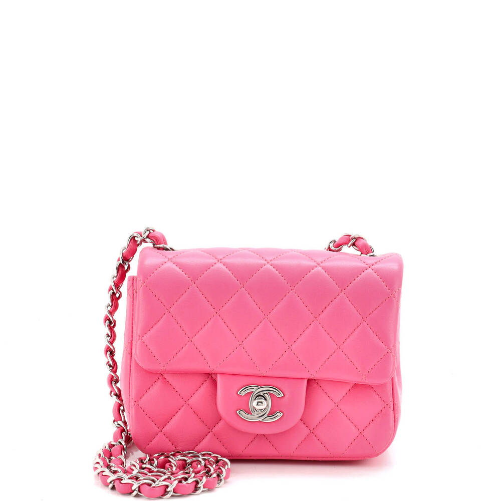 Chanel Mini Square Classic Single Flap Bag Quilted Lambskin